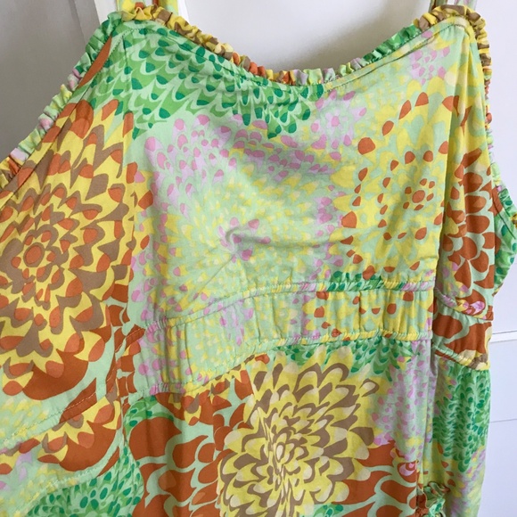 MllE GABRIELLE Floral Sundress Cotton Midi Dress Women’s Plus Size 3X Fit 2X - Picture 3 of 16